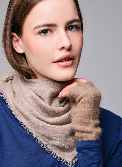 Bandana Beige en Cachemire - MAJESTIC FILATURES