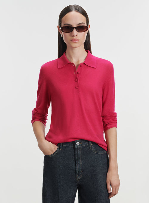 Kaschmir-Poloshirt - MAJESTIC FILATURES