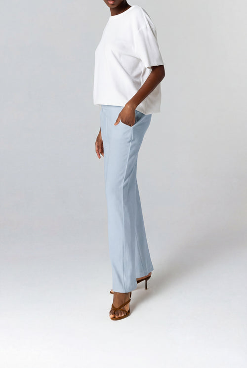 Light blue Pants in Organic Cotton / Polyamide - MAJESTIC FILATURES