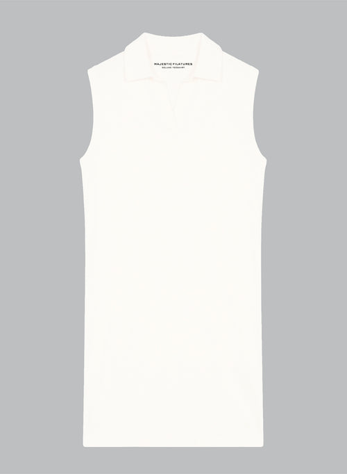 Robe Milk Col Tunisien Sans Manches en Coton organique / Polyamide - MAJESTIC FILATURES