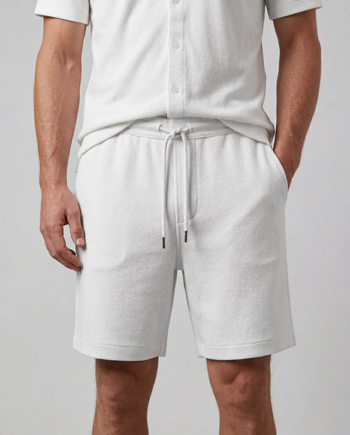 Organic Cotton / Polyamide Shorts in Milk - MAJESTIC FILATURES