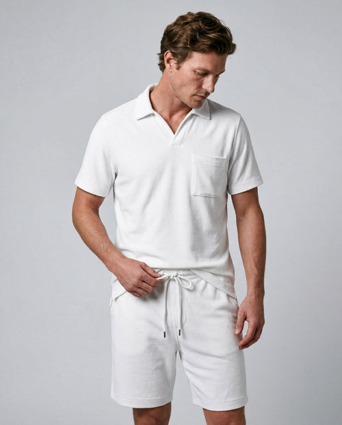 Polo Milk Manches Courtes en Coton Organique / Polyamide - MAJESTIC FILATURES