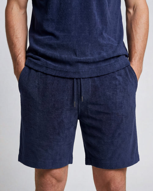 Organic Cotton / Polyamide Shorts in Blue Moon - MAJESTIC FILATURES