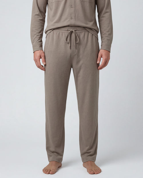 Cotton / Linen Pants in Coffee Latte - MAJESTIC FILATURES