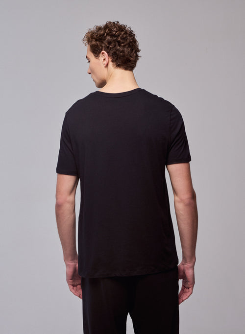 "Camiseta Paul cuello V manga corta de Algodón Silk Touch" - MAJESTIC FILATURES