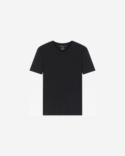 "Camiseta Paul cuello V manga corta de Algodón Silk Touch" - MAJESTIC FILATURES
