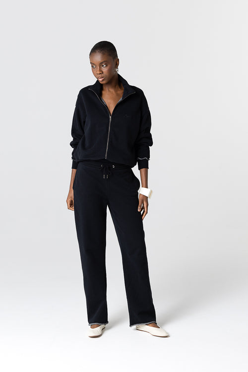 Pantalon Noir en Coton organique / Coton - MAJESTIC FILATURES