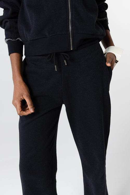 Pantalon Noir en Coton organique / Coton - MAJESTIC FILATURES