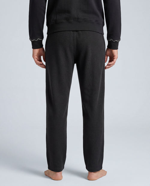 Black Pants in Organic Cotton / Cotton - MAJESTIC FILATURES