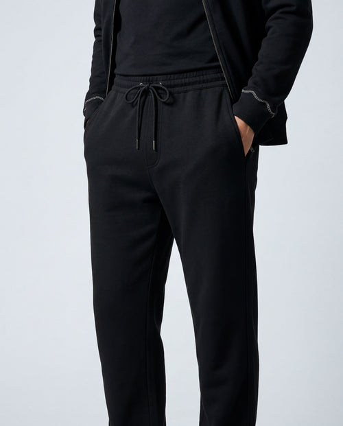 Black Pants in Organic Cotton / Cotton - MAJESTIC FILATURES