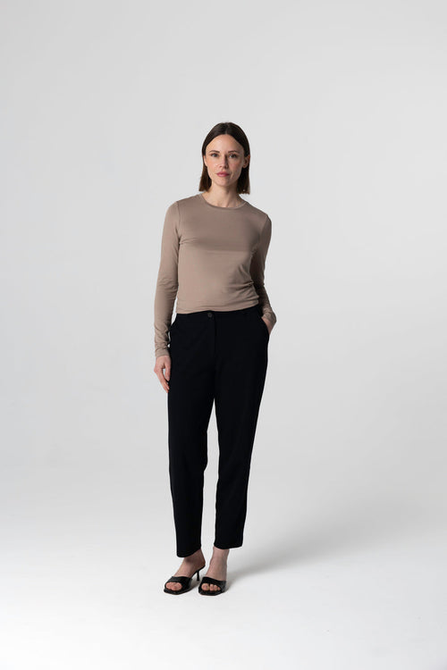 Black Supima cotton pants - MAJESTIC FILATURES