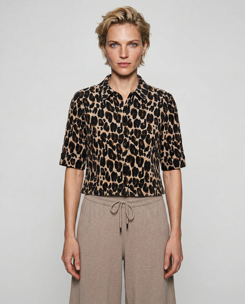 Camisa crudo jaspeado Mangas Codos de algodón/elastano - MAJESTIC FILATURES