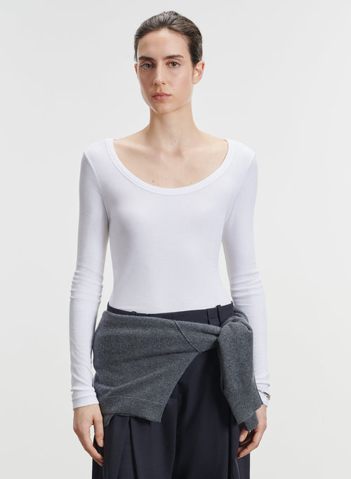 Viscose and elastane T-shirt - MAJESTIC FILATURES