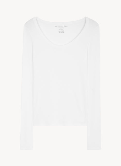 Viscose and elastane T-shirt - MAJESTIC FILATURES