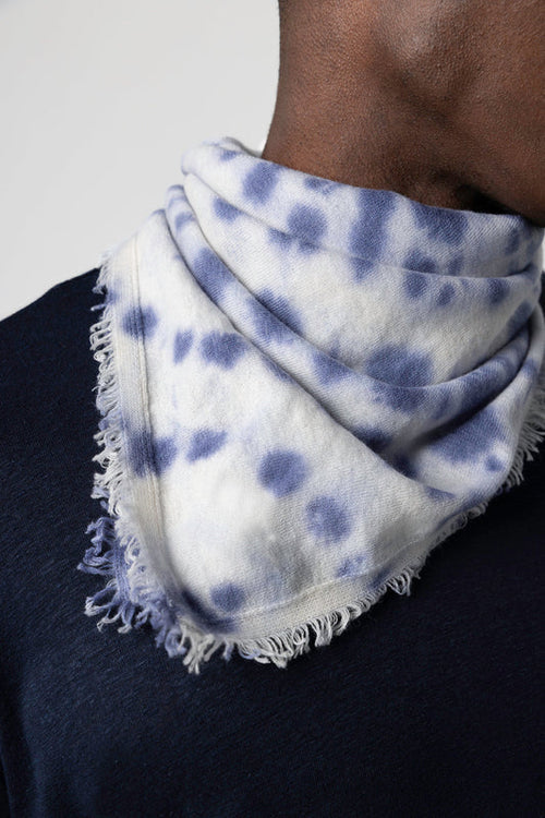 Bandana Blue Moon Tie-dye en Cachemire - MAJESTIC FILATURES