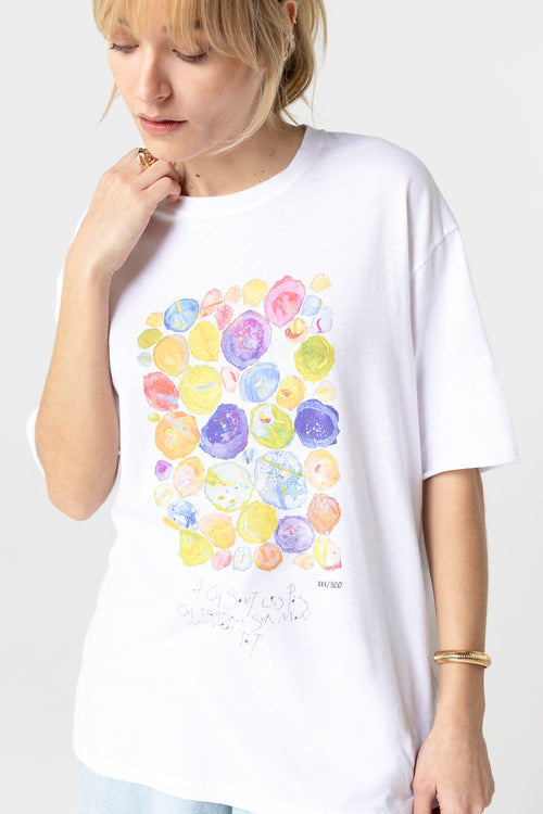 White Round Neck Short Sleeve T-shirt in Organic Cotton - MAJESTIC FILATURES