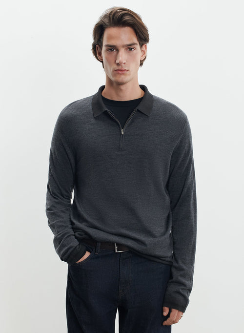 Poloshirt aus merinowolle - MAJESTIC FILATURES