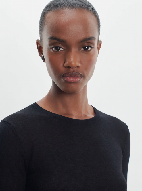T-shirt en coton et cachemire - MAJESTIC FILATURES