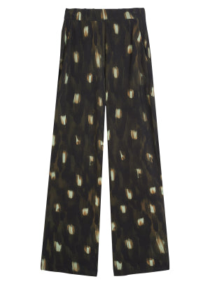 Green viscose/elastane trousers - MAJESTIC FILATURES